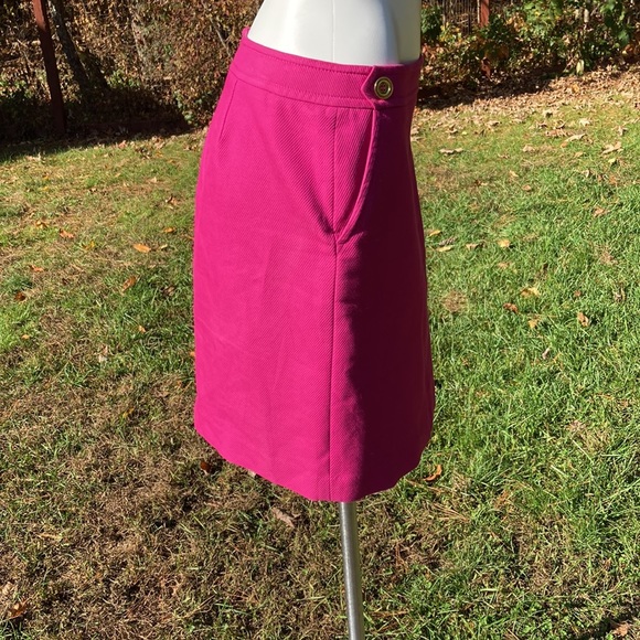Talbots petal pink all cotton lined skirt with pockets size 10p - Picture 7 of 7